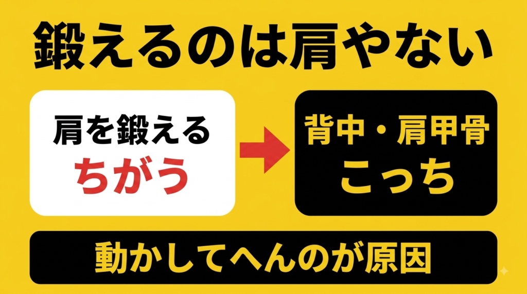肩こり対策で鍛えるべきは肩ではなく背中と肩甲骨