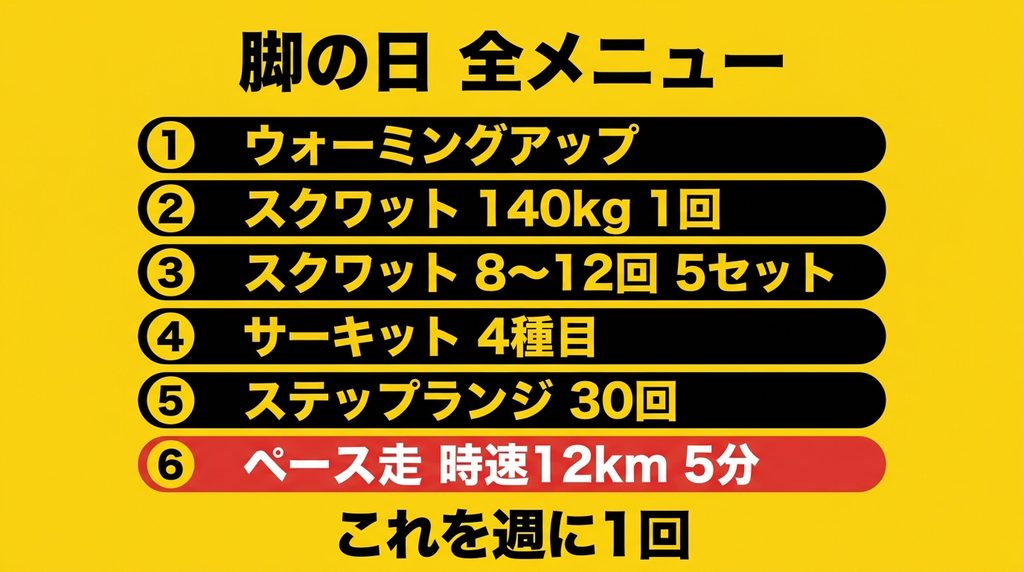 HYROXのための脚トレ6メニューの一覧
