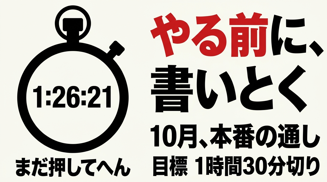 HYROX本番と提携ジムでの通し練習の条件を比べた表