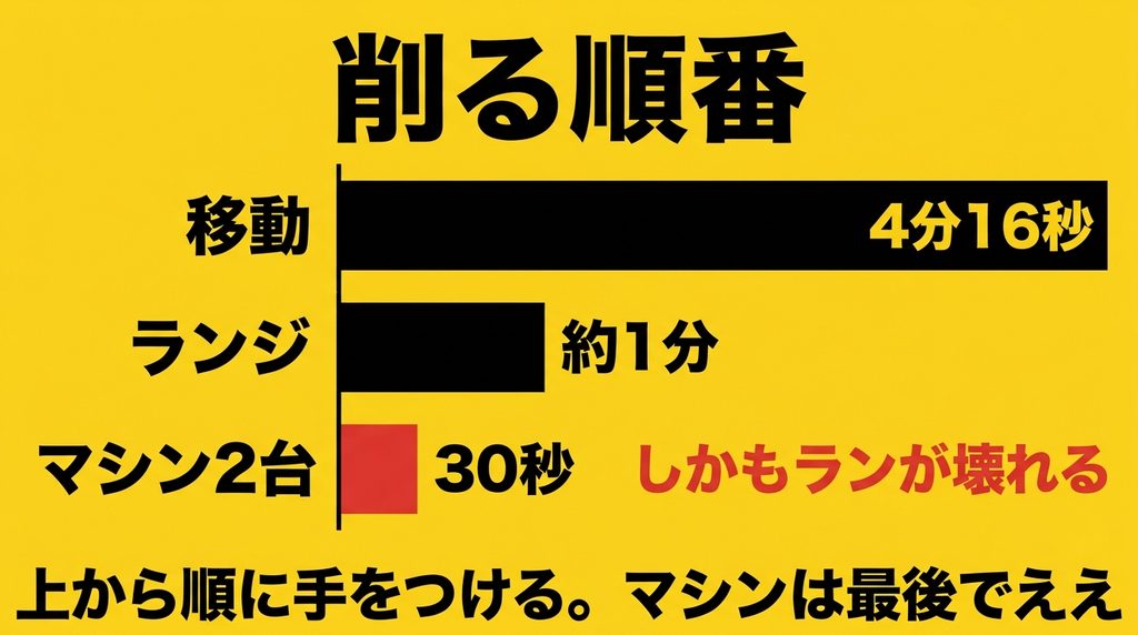 HYROXで削るべき時間を移動とランジとマシンで比較